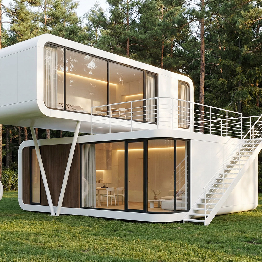 Bærbar Smart Outdoor Space Capsule Dwelling med adkomsttrapper