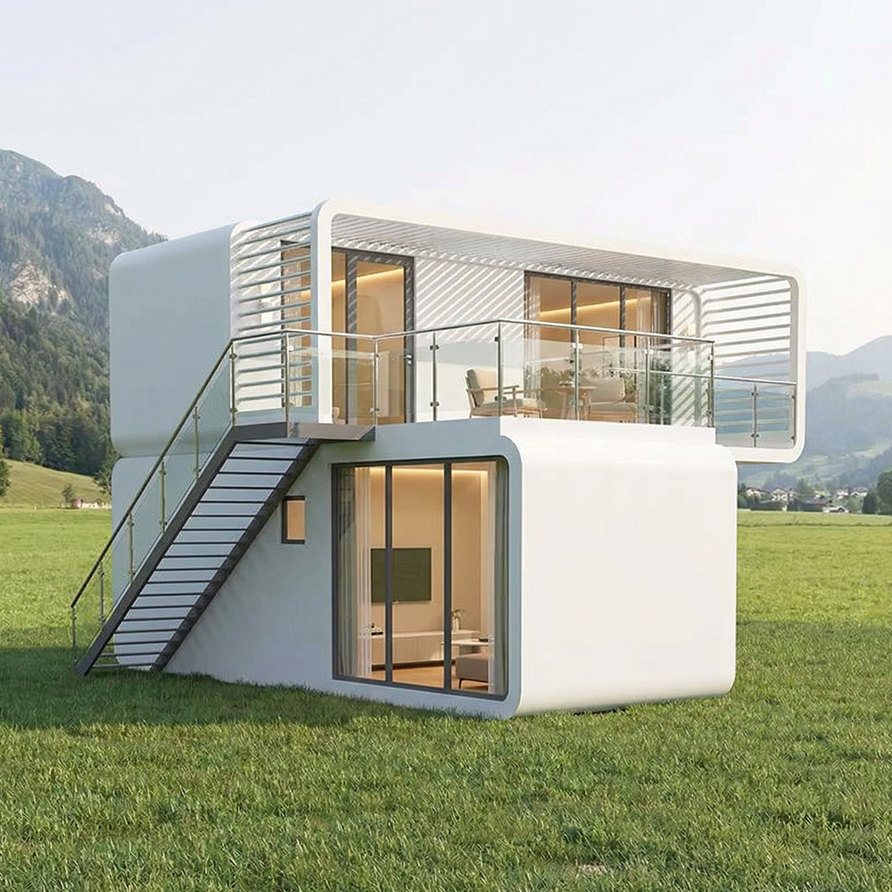 Bærbar Smart Outdoor Space Capsule Dwelling med adkomsttrapper