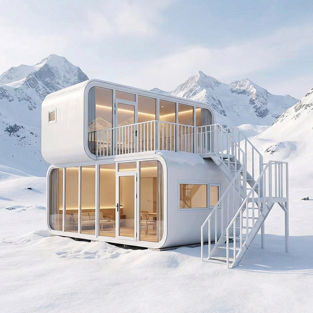 Bærbar Smart Outdoor Space Capsule Dwelling med adkomsttrapper